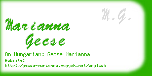 marianna gecse business card